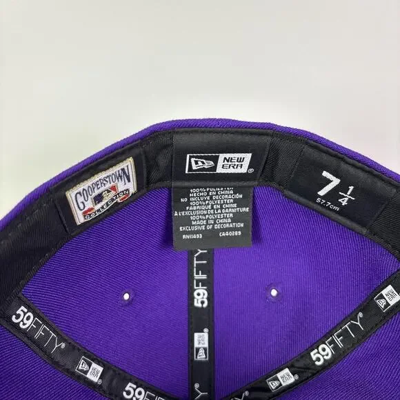 Los Angeles Dodgers Hat Club Fitted Cap 7 1/4 Purple Gold Script New Era 59FIFTY - Picture 7 of 7